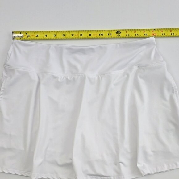 OCX Trem Women's White Activewear Skort Skirt Built In Liner Pockets Size Large - Picture 14 of 16